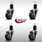 Service Caster 3'' SS Maroon Poly Wheel Swivel 1-3/4'' Expanding Stem Caster Set, 4PK SCC-SSEX20S314-PPUB-MRN-134-4 - alternate 3